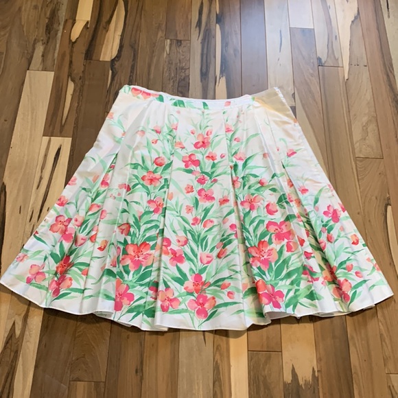 Jones New York Full A line Modern Flowers Skirt size 18 - Picture 2 of 7